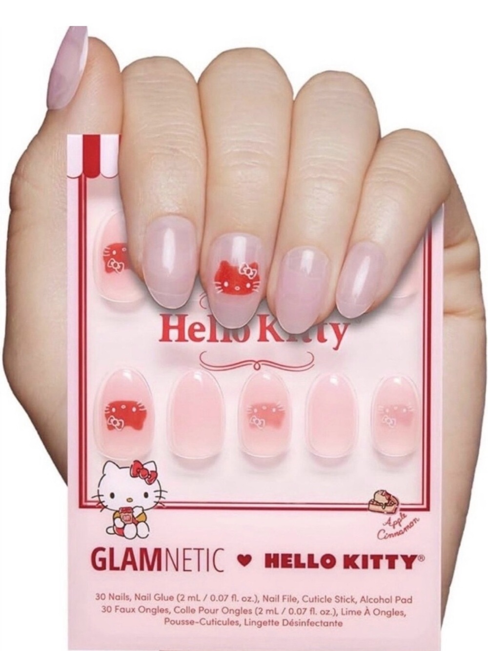 Glamnetic Hello Kitty Pink Press-On Nails - Soft Pink Set NIB unopened - Picture 2 of 6